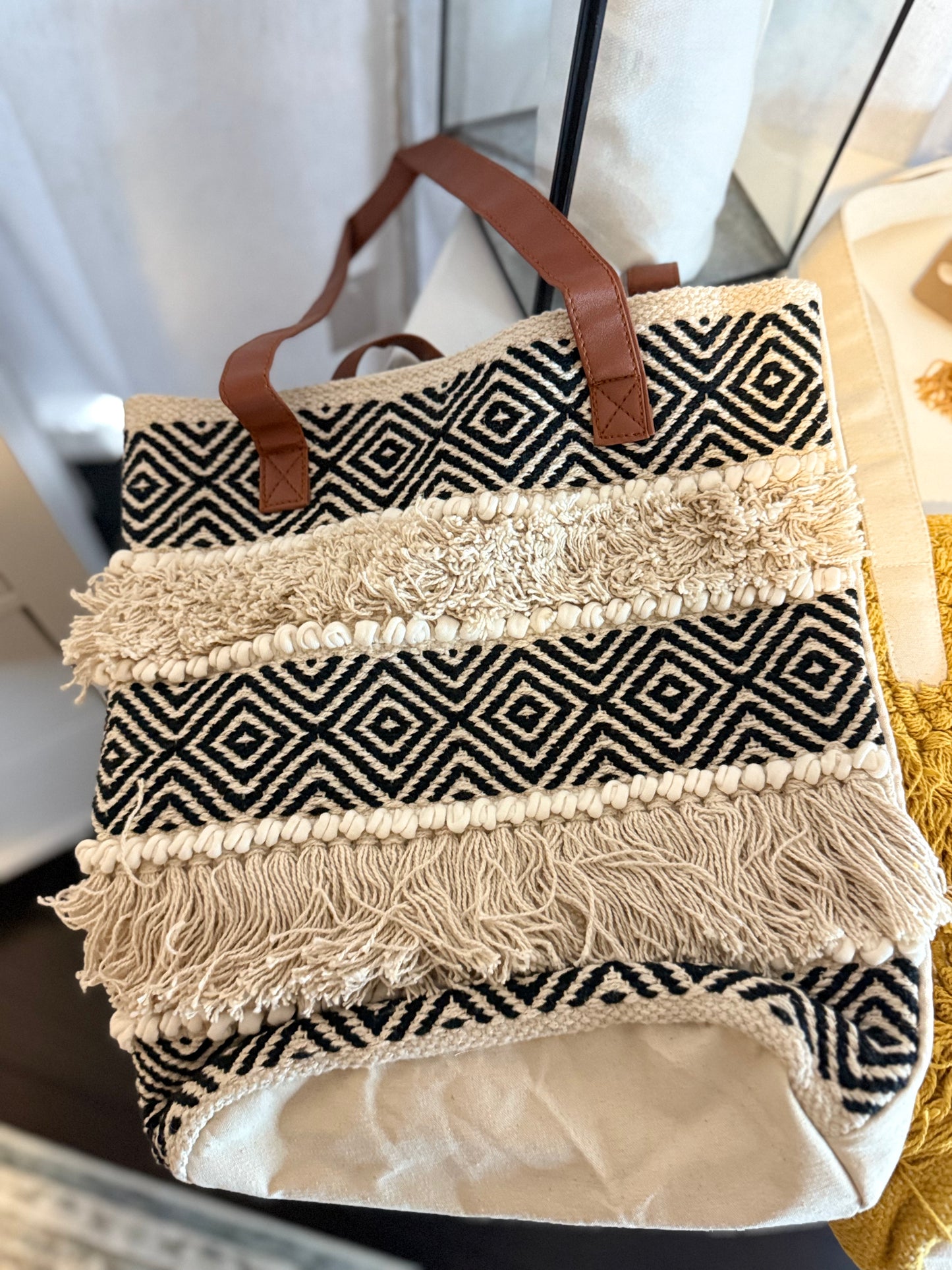 Tote Bag - Woven & Tufted Monotone